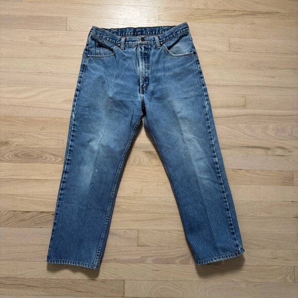 Wrangler cowboy cut blue jeans men’s size 33x33 - Picture 1 of 6